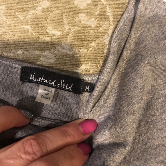 MUSTARD SEED GRAY LONG TOP M - Picture 6 of 7